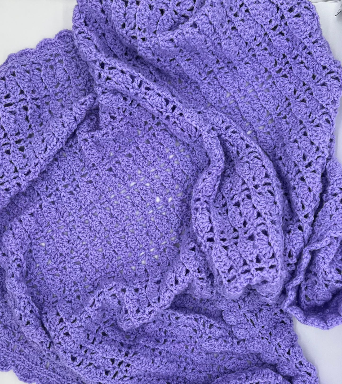 Crocheted Baby Blanket - Purple