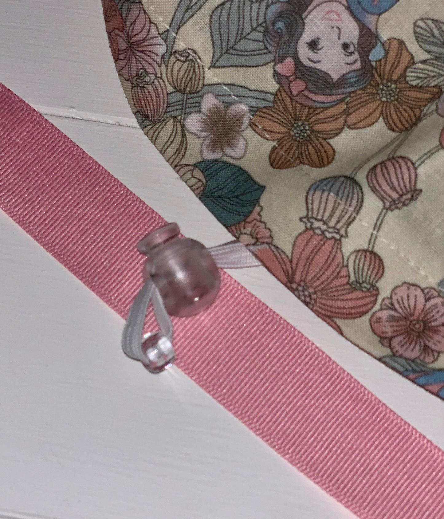 Spoonful of Sugar Tie Back Surgical Scrub Cap with mask button option