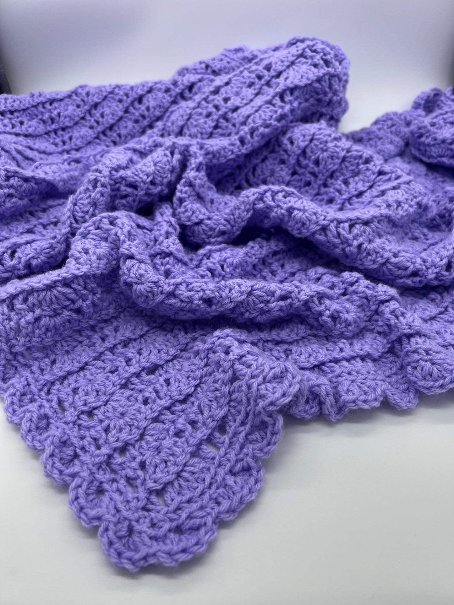 Crocheted Baby Blanket - Purple