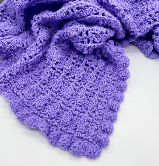 Crocheted Baby Blanket - Purple
